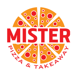 Mister Pizza logo.
